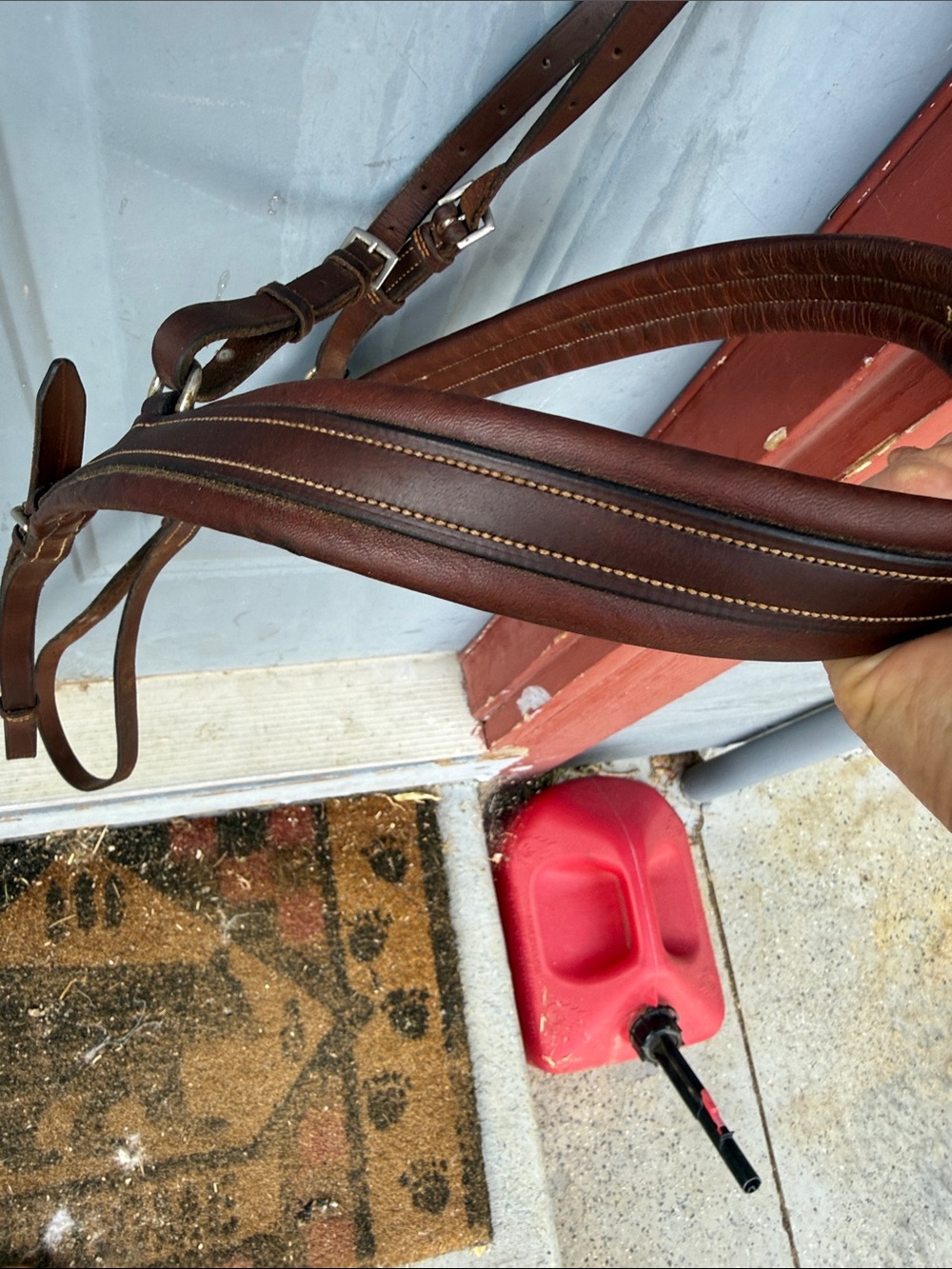 English breast collar brown leather - Picture 4 of 9